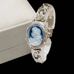 インペリアルエンタープライズ カメオ 月の女神 クォーツ QZ 2針 アナログ 時計 シェル文字盤 ブレスレットウォッチ 腕時計