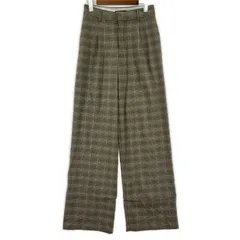 ZARA ザラ グレンチェック タック ワイドパンツ sizeEUR XS/ブラウン