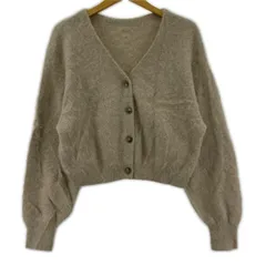 Liesse リエス フォックス、カシミヤ混 Ⅴネックカーディガン size表記なし/ベージュ