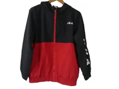 k03250902007　FILA　XLサイズ　黒色×赤色　　アウター　ナイロンジャケット　秋冬