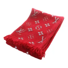 ルイヴィトン LOUIS VUITTON M75832 マフラー ストール エシャルプ ロゴマニア シャイン 赤 レッド ■GY18 /MQ ■OH