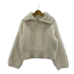 mystic ミスティック ハーフジップ クロップド丈ニット sizeF/オフホワイト系