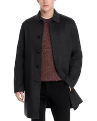 セオリー メンズ アウター コート Theory Car Coat in Luxe New Divide Dark Charcoal Melange チャコール