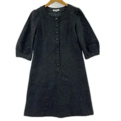 NATURAL BEAUTY BASIC ナチュラルビューティーベーシック   七分丈ワンピース sizeS/チャコールグレー