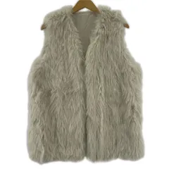 moment+モーメントプラス タグ付きファーベスト sizeF/アイボリー