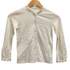 ファミリア Familiar キッズ トップス 長袖 無地 120 白 ホワイト