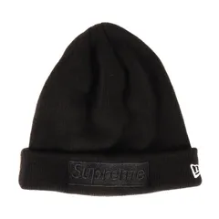 Supreme シュプリーム ビーニー ブラック 黒 | NEW ERA ボックスロゴ ニット ビーニー (Tonal Box Logo Beanie) | ブランド ファッション アイテム 帽子 ニットキャップ【メンズ】【中古】