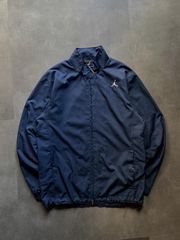 adidas トラックジャケット 青 緑 トレフォイル 刺繍ロゴ 3本ライン