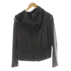 ヘルムートラング HELMUT LANG レザージャケット 革ジャン フード 羊革 M 黒 ブラック 16-5304151 /AN8のサムネイル