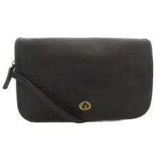 コーチ COACH オールド ショルダーバッグ フラップ クロスボディ 斜めがけ レザー 黒 ブラック 8842 /JS ■GY18