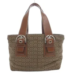 コーチ COACH F12310 ミニシグネチャートート ハンドバッグ 肩掛け キャンバス レザー 茶 ブラウン /GV ■GY11
