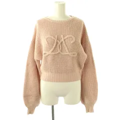 ダーリッチ Darich 25SS ロゴワッフルニットトップス セーター F ピンク /DF ■OS