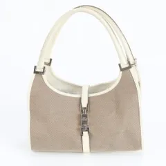 美品 グッチ ジャッキー 002 1068 レザー キャンバス ショルダーバッグ 肩掛け トート ハンド レディース RWM DP26-6【中古】