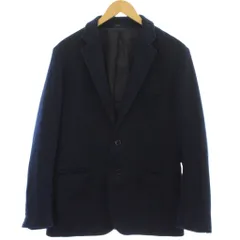 ユナイテッドアローズ A DAY IN THE LIFE UNITED ARROWS テーラードジャケット ブレザー ウール L 紺 ネイビー 織り柄 ノッチドラペル 長袖 /GG ■ECD001