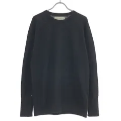 THE INOUE BROTHERS... ザイノウエブラザーズ CREW NECK SWEATER アルパカワッフルニットセーター  ブラック Mのサムネイル