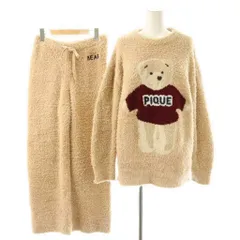 ジェラートピケ gelato pique 【クリスマス】ジェラートベアJQDプルオーバー パンツ セットアップ ルームウェア F ベージュ /HK ■OS