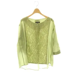 パドカレ pas de calais シャツ ブラウス シルク 36 グリーン 花柄 七分袖 /OK ■OSのサムネイル