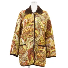 SALE【美品】Salvatore Ferragamo サルヴァトーレフェラガモ キルティングジャケット サイズ ONE SIZE レディース アニマル × ボタニカル コーデュロイカラー スナップボタン 軽量 アウター マルチカラー 総柄 イタリア製のサムネイル
