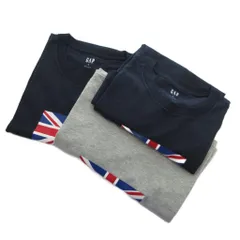 ギャップ GAP Tシャツ 3点セット 半袖 M ネイビー 紺 グレー 黒 ブラック イギリス 国旗 /FF