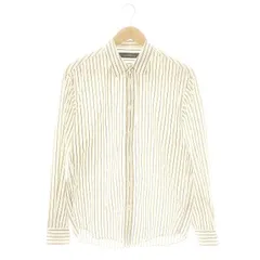 グリーンレーベルリラクシング ユナイテッドアローズ green label relaxing ストライプ 長袖 シャツ S オフホワイト ベージュ /MI ■OS