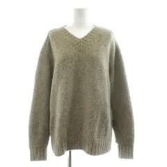 ユナイテッドアローズ UNITED ARROWS ニット セーター 長袖 ウール アルパカ混 M ベージュ Vネック /KU