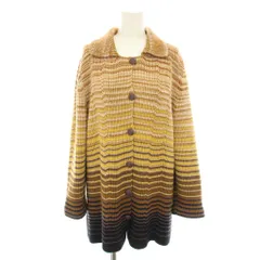 ミッソーニ MISSONI ニットジャケット アウター マルチボーダー柄 46 黄 イエロー 茶 ブラウン 172421 /YTのサムネイル