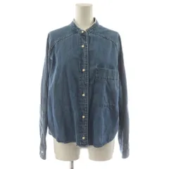 ブランバスク blanc basque パールボタン デニムシャツ ダンガリーシャツ 長袖 38 青 ブルー BB88-105 /AN19