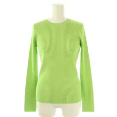 オペークドットクリップ OPAQUE.CLIP カラーラウンドリブニット プルオーバー 長袖 36/S ライトグリーン /DF ■OS