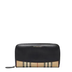 バーバリー ノバチェック 3982455 ブラック ベージュ レザー キャンバス レディース BURBERRY【228-59863】