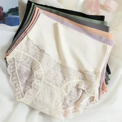 ショーツ レディース 綿混 花柄 レース 刺しゅう ランジェリー 美尻ショーツ 締め付けない おなかすっぽりパンティー ひびきにくい 蒸れない 冷感 深ばきショーツ 快適 四季 下着 女子インナー