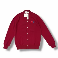参考上代32230円 未使用 PLAY COMME des GARCONS AD2024/9 V-Neck Cardigan With Twin Red Medium Emblem カーディガンニット プレイコムデギャルソン AX-N058-01 ボルドー Lのサムネイル