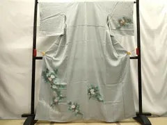 平和屋着物■訪問着　手描き　枝花文　暈し染め　金彩　正絹　逸品　AABG1439sx