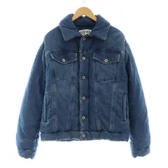 ロエベ LOEWE PADDED DENIM JACKETパテッド デニム トラッカー ジャケット Gジャン 中綿 44 XS 青 ブルー H526Y50X09 /AQ ■OSのサムネイル