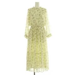 トッコ TOCCO 小花柄ワンピース ロング 長袖 シフォン M アイボリー /MY ■OS ■SH