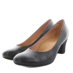 あしながおじさん パンプス チャンキーヒール ラウンドトゥ 24.0cm 黒 ブラック 3710001 /AN51