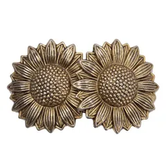 ケンゾーKENZO ひまわりモチーフバレッタ ゴールド
