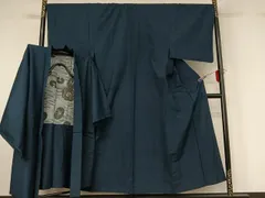 平和屋着物▽上質な紬　単衣　丸文　黒地　正絹　逸品　AABG0981jh 平和屋着物▽上質な紬 単衣 幾何学文様 正絹 逸品 AABC3809fy 【公式通販】