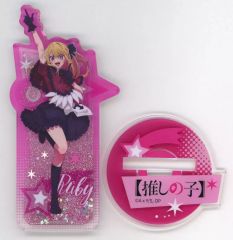 [Used] Acrylic Stand・Acrylic panel Hoshino Ruby Quicksand Acrylic Stand"[Oshi no Ko] × ORBcafe"