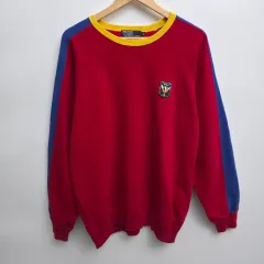 L 90's ポロラルフローレン スウェット レッド