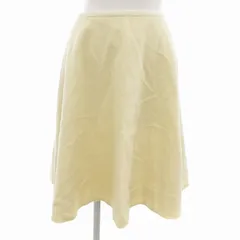 エムズセレクト m’s select 美品 フレアスカート ウール アンゴラ混 ひざ丈 38 白 ホワイト アイボリー系 /VU△ 0328