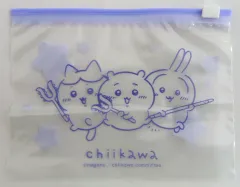 【中古】バッグ 集合(パープル) スライドジッパー袋 3P 「ちいかわ なんか小さくてかわいいやつ」100円ショップ限定