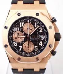 Audemars Piguet(オーデマピゲ) ロイヤルオークオフショア ブラック 26470OR.OO.A00 2CR.02 PG/革 AT 自動巻き ピンクゴールド 黒 メンズのサムネイル