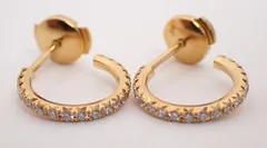 TIFFANY&Co.(ティファニー) メトロフープピアス K18YG イエローゴールド 2.9g 輪っかタイプ レディース ダイヤモンドのサムネイル