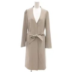 アンタイトル UNTITLED 美品 コート 2 灰色 グレー 長袖 ノーカラー ウエストベルト /SJ ■GY58