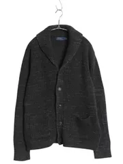 【お得なクーポン配布中!】 ポロ ラルフローレン ショールカラー コットン ニット カーディガン メンズ L / リブ編み チャンキー セーター 前開き 羽織り ポケット付き