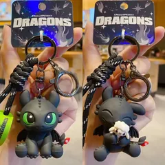 海外公式❣️ 2個セット❣️ヒックとドラゴン ナイトフューリー トゥース おすわりver＆子羊だっこver キーホルダー ストラップ 3.4