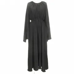 Louere タグ付き ワンピース ロング 切替 フレア L 黒 ブラック ■GY99