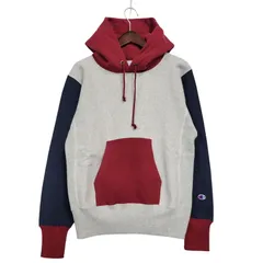 【中古美品】Champion チャンピオン COLOR BLOCK REVERSE WEAVE HOODIE C3-Q115 カラー ブロック リバースウィーブ フーディー 青タグ復刻 パーカー 【148-260304-as-12-izu】