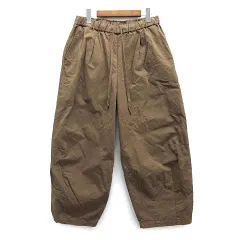 スタディオクリップ Studio Clip 裾タック バルーン パンツ ウエストゴム ブラウン 茶 L ST239004-1