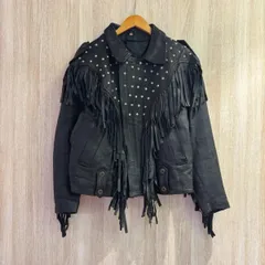 ヴィンテージ レザージャケット フリンジ スタッズ
